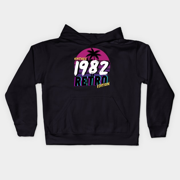 Vintage 1982 Kids Hoodie by Marveloso